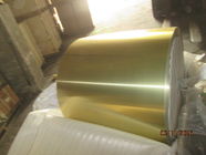 Goldener Epoxy-Kleber beschichtete Aluminiumfolie für Flossenvorrat in Klimaanlage Legierung 8079, Temperament H22, Stärke 0,008&quot; (0.203mm)