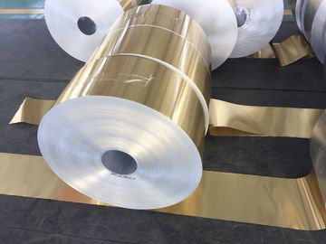 Golden Epoxy & Hydrophilic Coated Aluminium Fins Alooy 8079 Temper O 0.2MM With Various Width