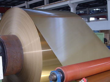 Golden Epoxy & Hydrophilic Coated Aluminium Fins Alooy 8079 Temper O 0.2MM With Various Width
