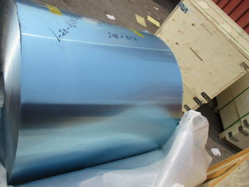 Soft Temper Mill Finish Aluminum Foil Coated Blue / Golden With 0.2MM Various Width