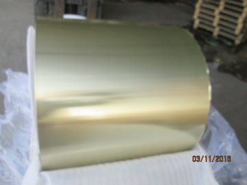 Blue / Golden Coil Coated Aluminium , 0.105MM Coil Coated Aluminium Different Width