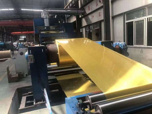 Golden  Hydrophilic Aluminium Fins Alloy 8011 Temper H22
